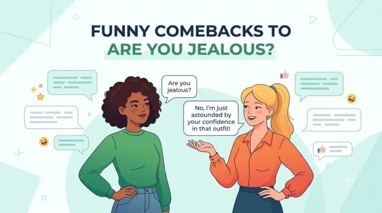 funny comebacks to are you jealous