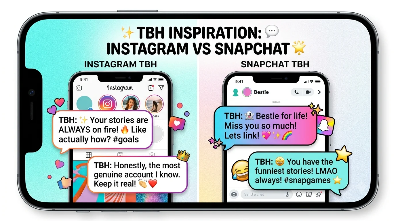 best responses to a tbh on instagram / snapchat