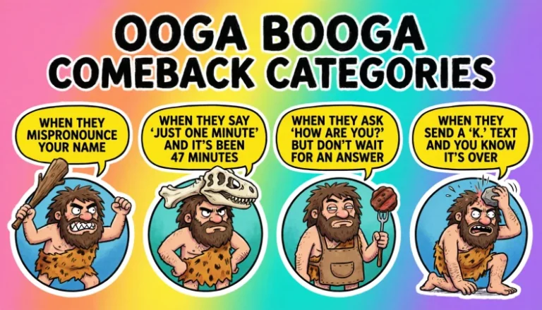 best comebacks when someone says ooga booga