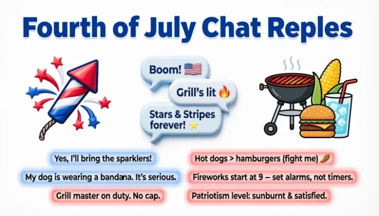 best replies to happy fourth of july