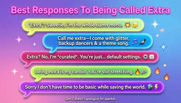 best responses to being called extra