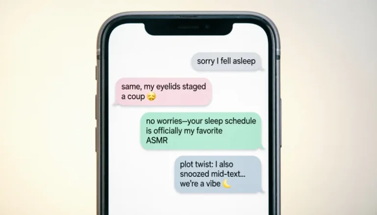 comeback responses when you receive sorry i fell asleep