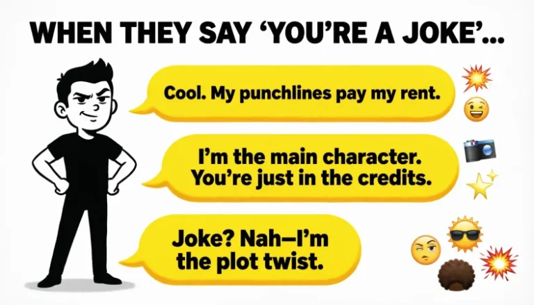 how to respond when someone calls you a joke