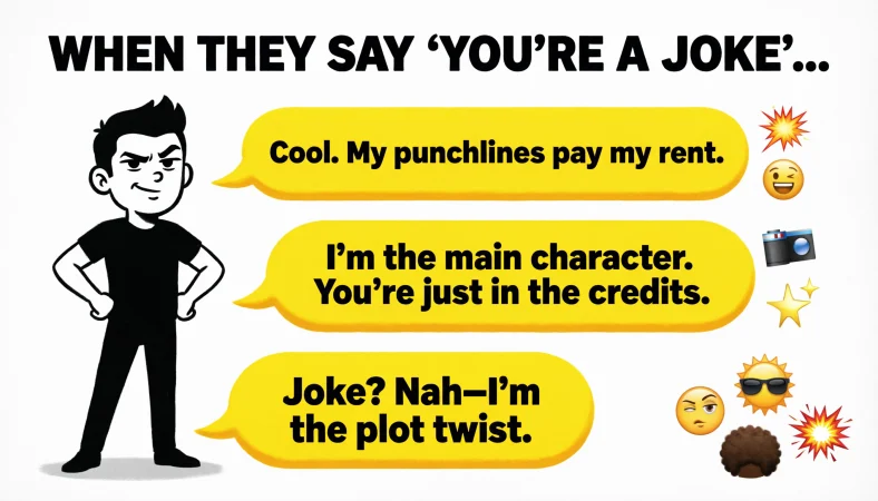 how to respond when someone calls you a joke