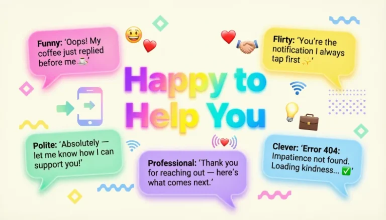 someone says happy to help you
