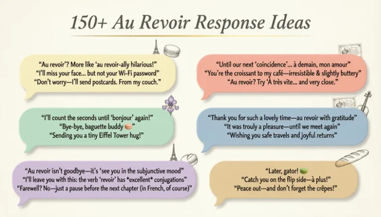 au revoir response