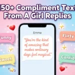 compliment text from a girl replies