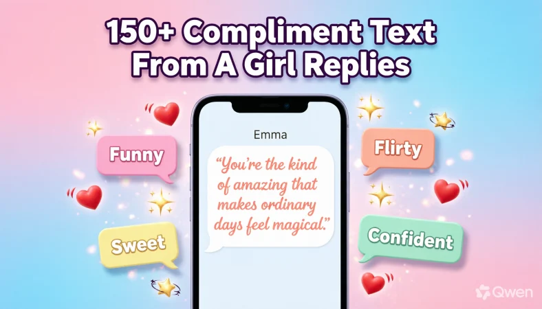 compliment text from a girl replies