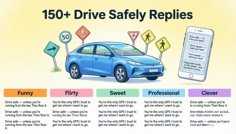 drive safely replies