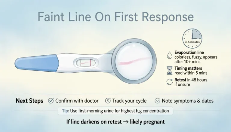 faint line on first response