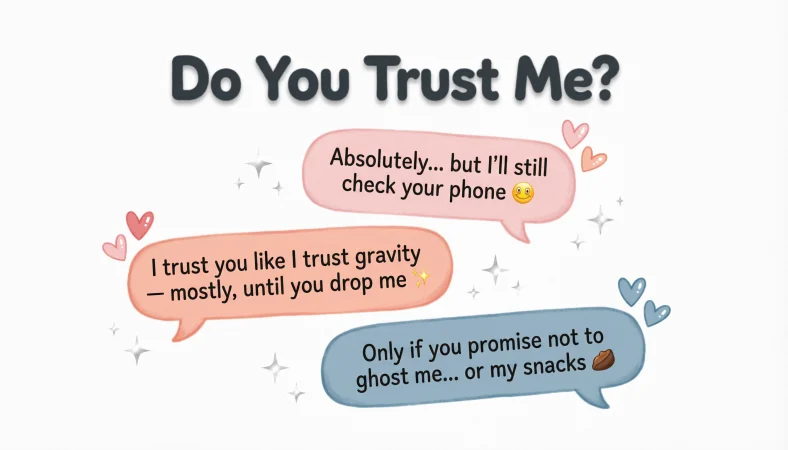 flirty replies to do you trust me