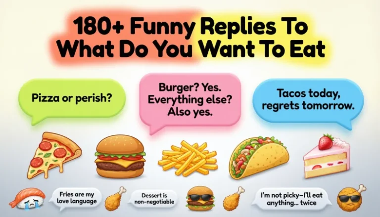 funny replies to what do you want to eat