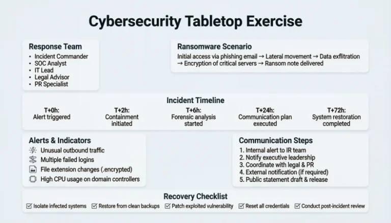 incident response tabletop exercise template