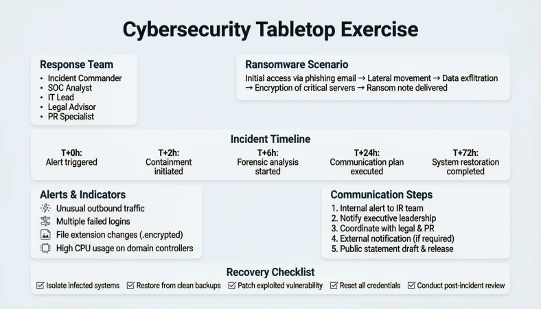 incident response tabletop exercise template