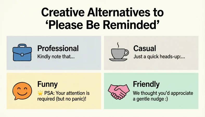 other ways to say please be reminded