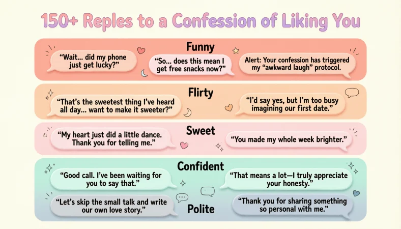 replies to a confession of liking you