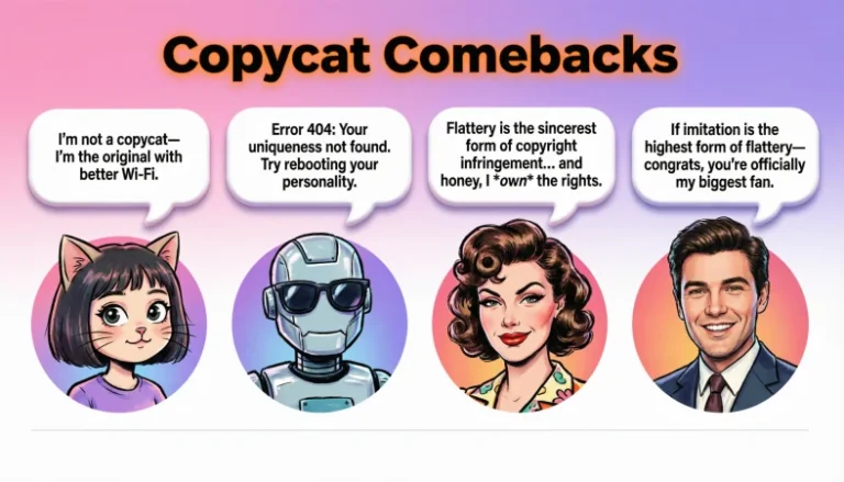 replies to being called a copycat