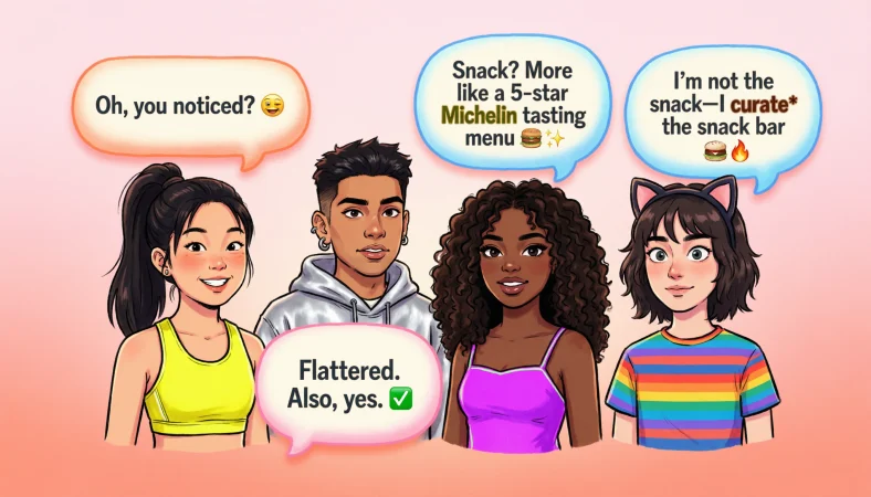 replies to being called a snack