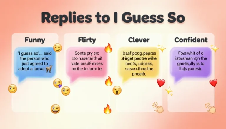 replies to I guess so