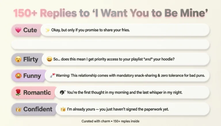 replies to I want you to be mine