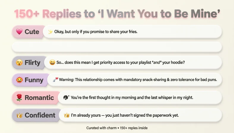 replies to I want you to be mine