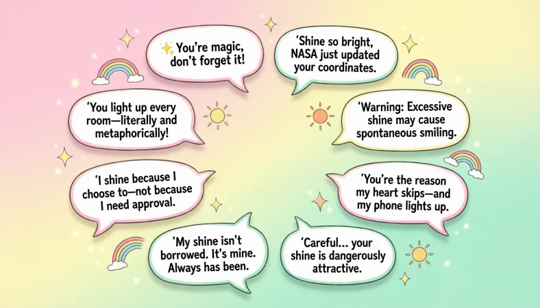 replies to keep shining