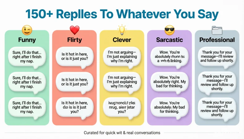 replies to whatever you say