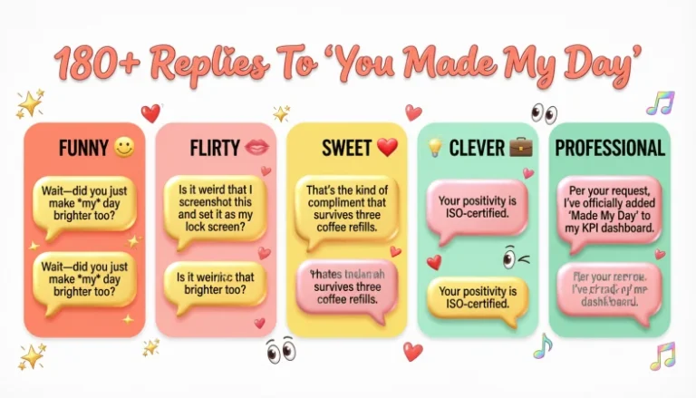 replies to you made my day