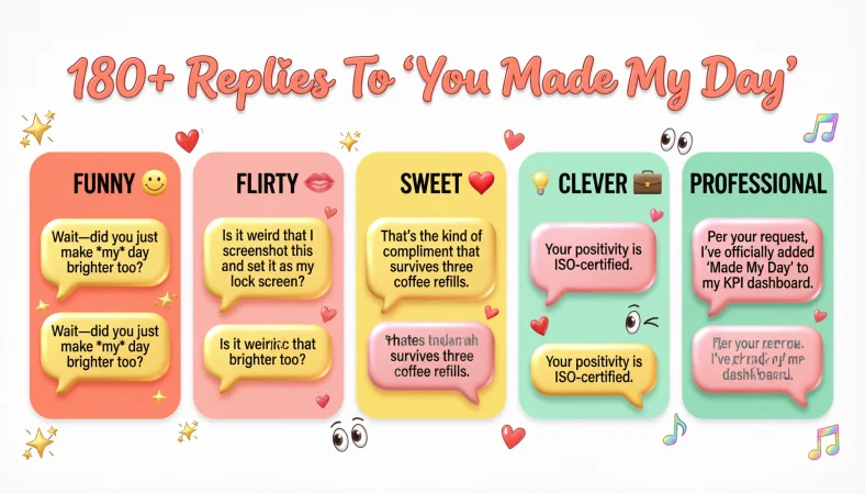 replies to you made my day