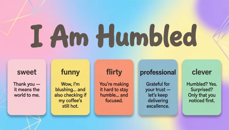 responding to I am humbled