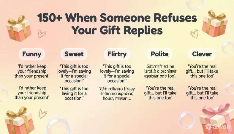 when someone refuses your gift replies
