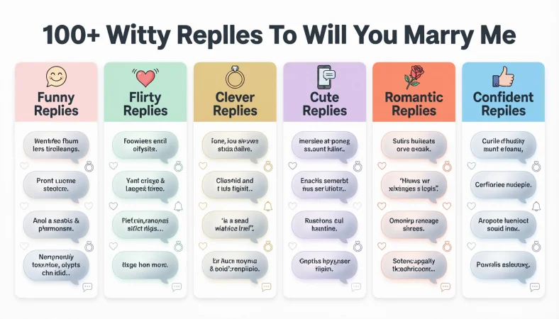 witty replies to will you marry me