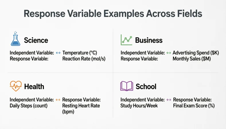 response variable example
